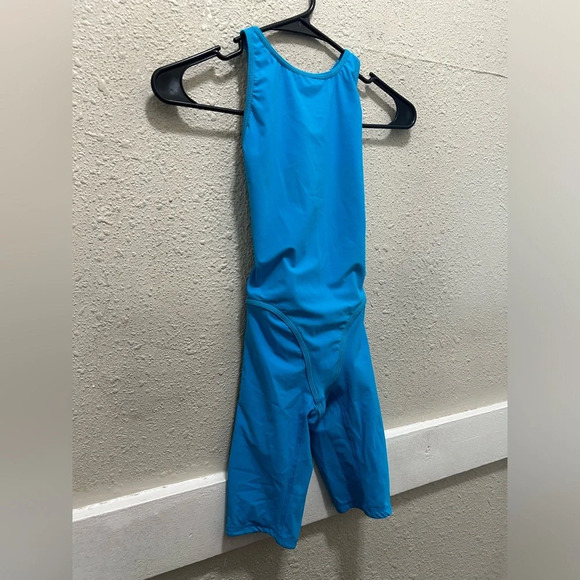 TYR Thresher Blue FINA Approved Racing Swimsuit Girls Size 22 - Picture 3 of 6